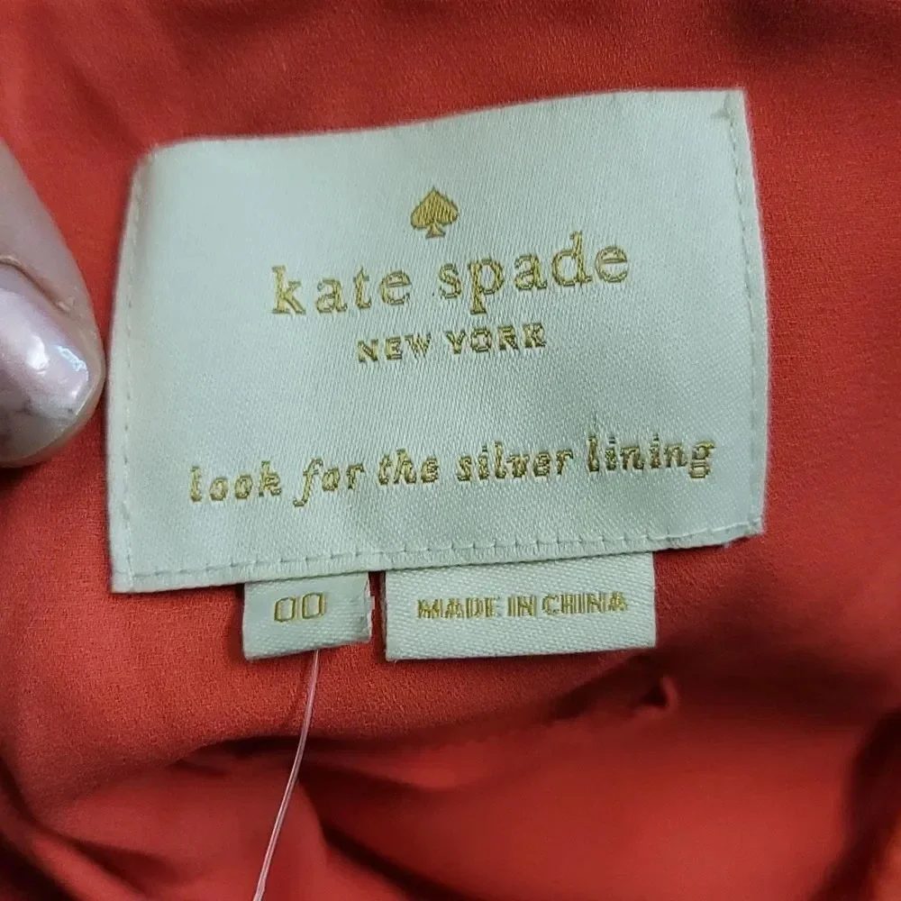 KATE Spade Silk Chiffon Clipped Polka-dot Dress